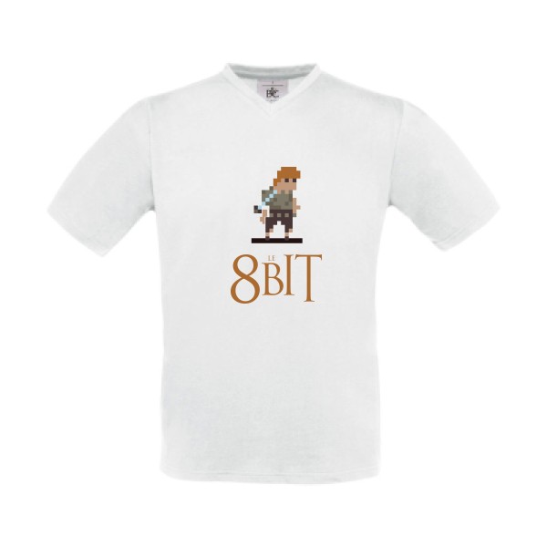 T-shirt Col V original Homme  - Le 8Bit - 