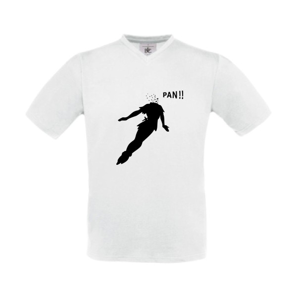 Peter -T-shirt Col V humour noir Homme -B&C - Exact V-Neck -thème humour noir -
