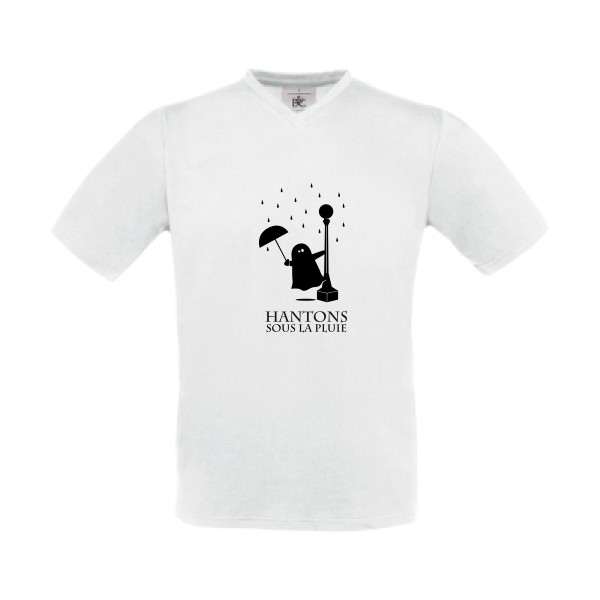 T-shirt Col V original Homme - Hantons sous la pluie -