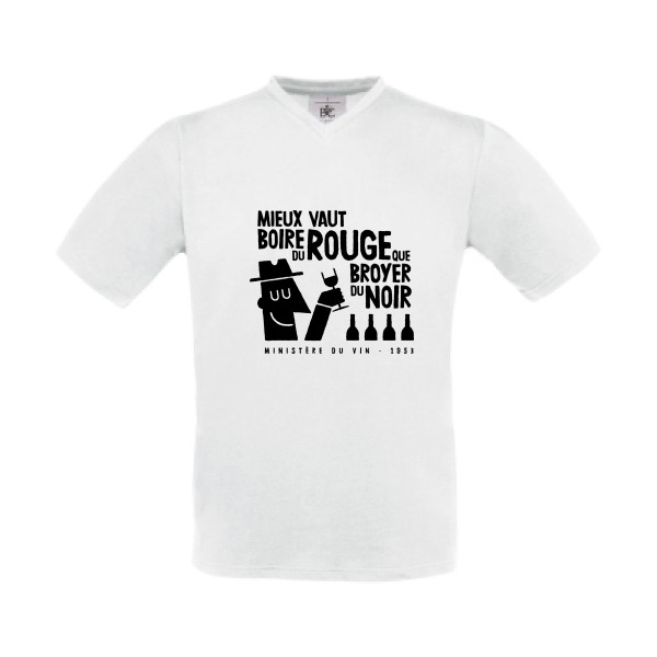 Mieux vaut - B&C - Exact V-Neck Homme - T-shirt Col V à message - thème humour alcool -