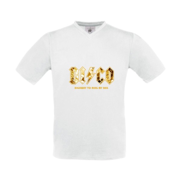 DISCO - T shirt vintage Homme - modèle B&C - Exact V-Neck - thème vintage -