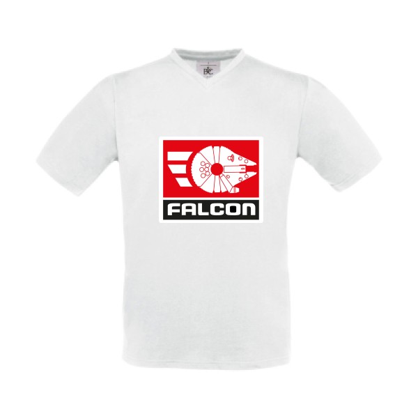 Millenium- T-shirt Col V Homme - thème papa et super papa-B&C - Exact V-Neck -