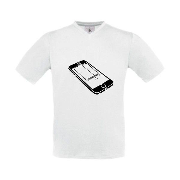 Piège - T-shirt Col V amusant pour Homme -modèle B&C - Exact V-Neck - thème Geek et gamer -
