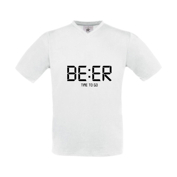 TIME TO GO T shirt biere -B&C - Exact V-Neck