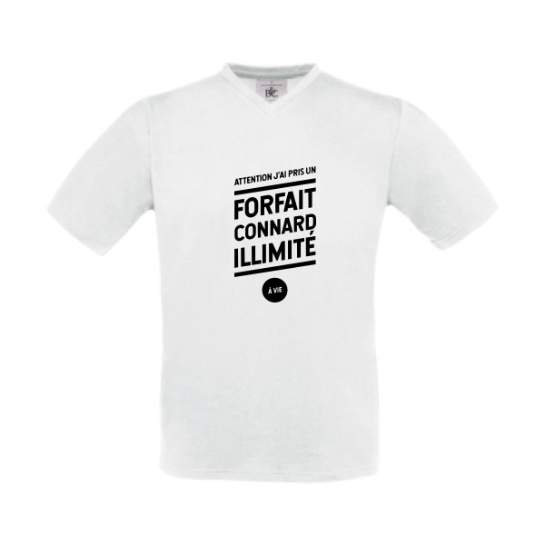 T-shirt Col V - B&C - Exact V-Neck - Forfait connard illimité
