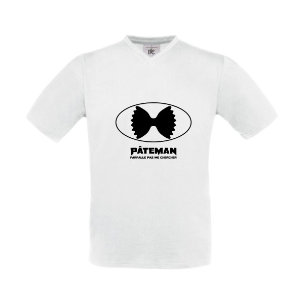 PÂTEMAN - modèle B&C - Exact V-Neck - Thème t shirt parodie et marque  -