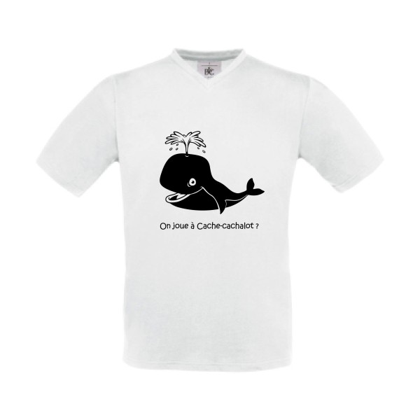T-shirt Col V Homme original - Cache-cachalot - 