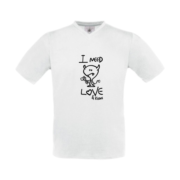 T-shirt Col V Homme original - LOVER -