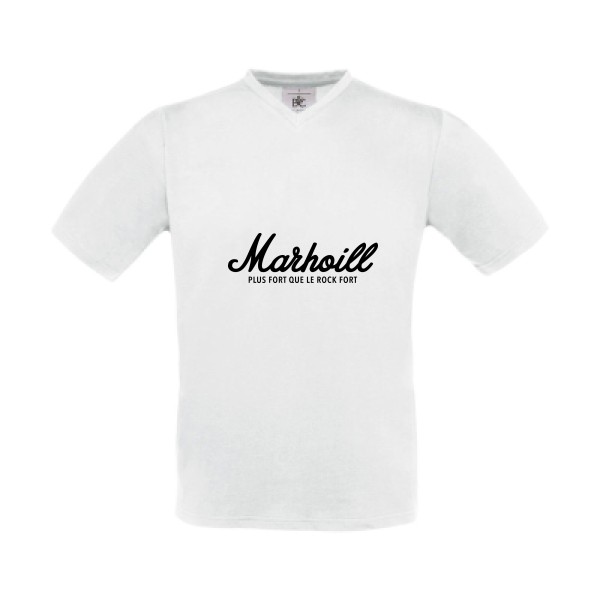 Rock'n from' - modèle B&C - Exact V-Neck - T shirt humoristique - thème tee shirt et sweat parodie -