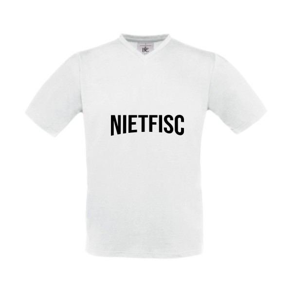 NIETFISC -  Thème tee shirt original parodie- Homme -B&C - Exact V-Neck-
