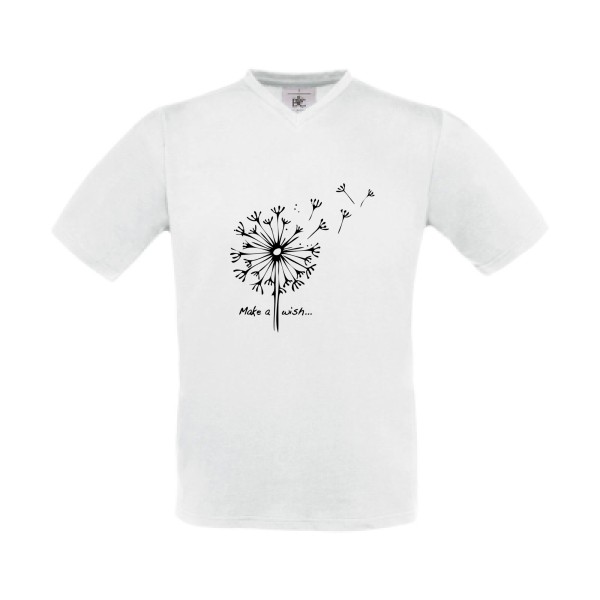 Make a wish-t shirt original - modèle B&C - Exact V-Neck -