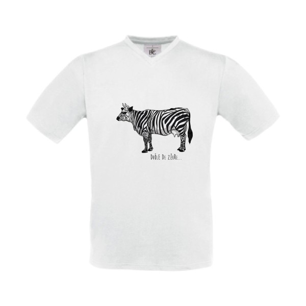 drole de zebre- Tee shirts originaux Homme - modèle B&C - Exact V-Neck -