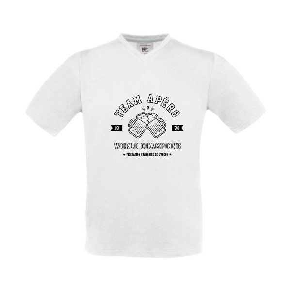 T-shirt Col V - B&C - Exact V-Neck - Team apéro