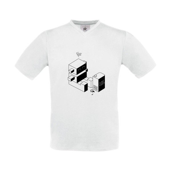 T-shirt Col V Homme original - Psychédelice -