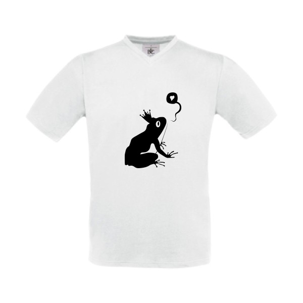 T-shirt Col V Homme original - version tetard -