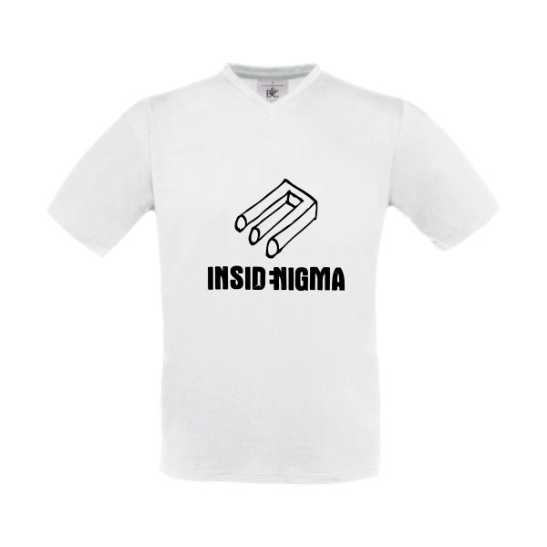T-shirt Col V Homme original - enigma4 -