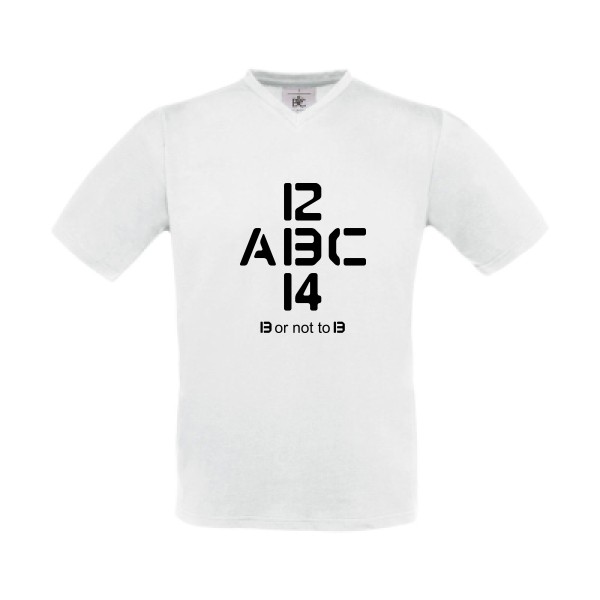 T-shirt Col V Homme original - B or not to B - 