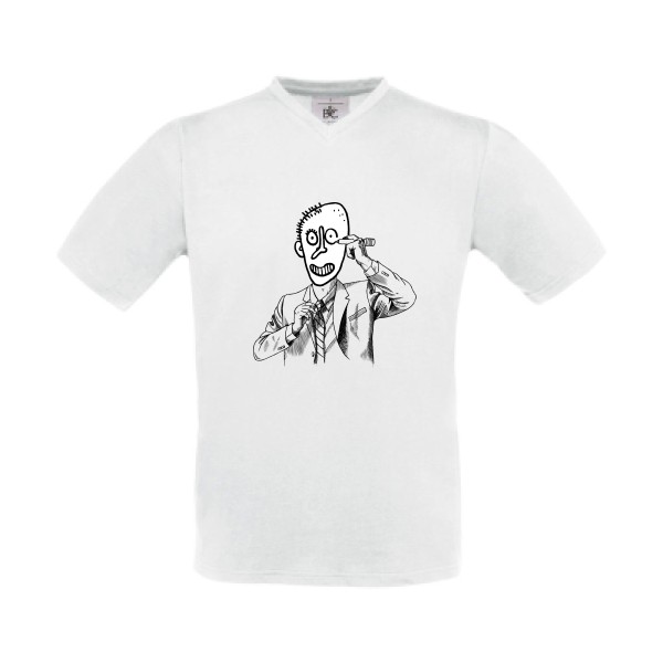 T-shirt Col V original Homme  - create your life - 