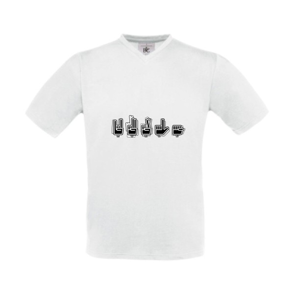 T-shirt Col V Homme original - HURLE !!! -