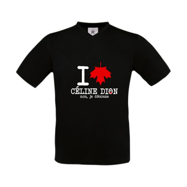 I loVe Céline - T-shirt Col V celine dion -B&C - Exact V-Neck