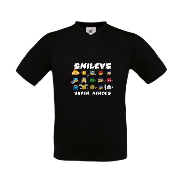 Super Smileys- Tee shirt rigolo - B&C - Exact V-Neck -