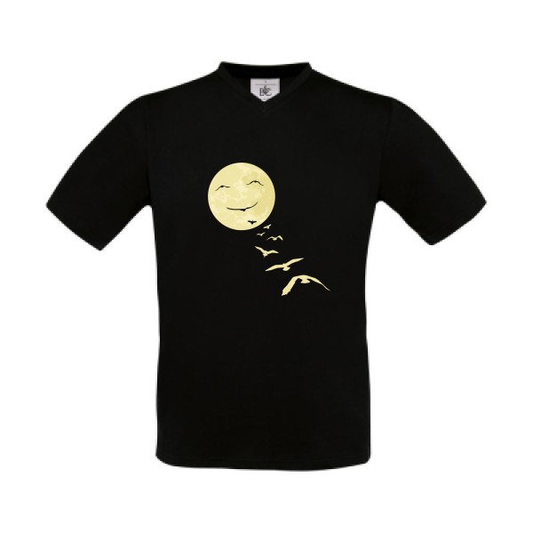 envol - T-shirt Col V abstrait pour Homme -modèle B&C - Exact V-Neck - thème original et abstrait -