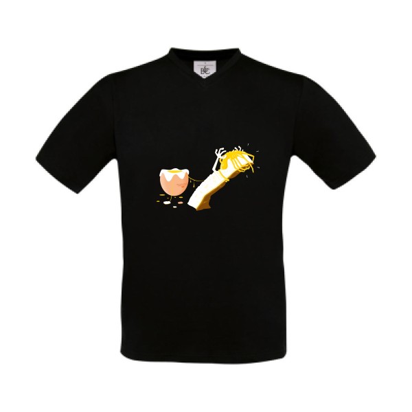 Facehugger'eggs - T-shirt Col V Homme imprimé- B&C - Exact V-Neck - thème inclassable et imprimé -