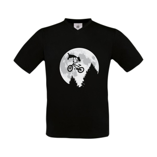 ET Tailwhip-T-shirt Col V humoristique - B&C - Exact V-Neck- Thème cadeau rigolo -