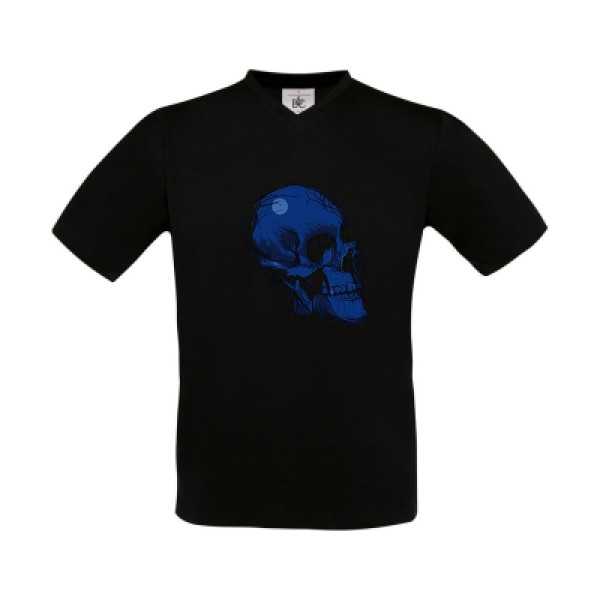 Maiden skull-T-shirt Col V tete de mort -