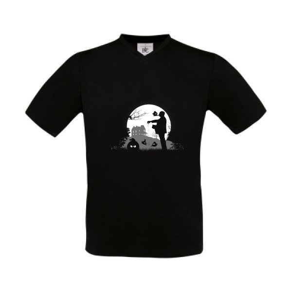 angry hitch2 - T-shirt Col V original Homme  -B&C - Exact V-Neck - Thème original et vintage -