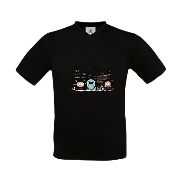 North Park - T-shirt Col V montagne Homme - modèle B&C - Exact V-Neck -thème humour  montagne-