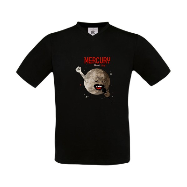 T-shirt Col V - B&C - Exact V-Neck - Mercury
