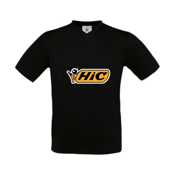 Hic-T-shirt Col V humoristique - B&C - Exact V-Neck- Thème vêtement parodie -