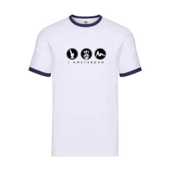  T-shirt ringer original Homme  - IAMSTERDAM - 
