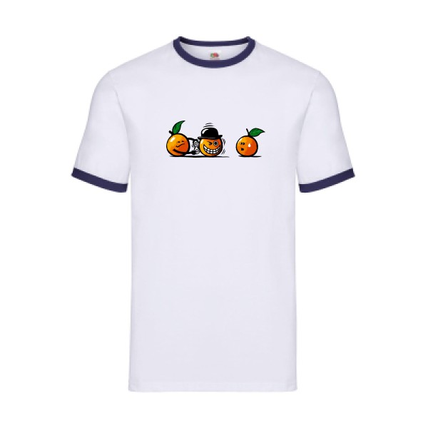T-shirt ringer - Fruit of the loom - Ringer Tee - Orange Mécanique
