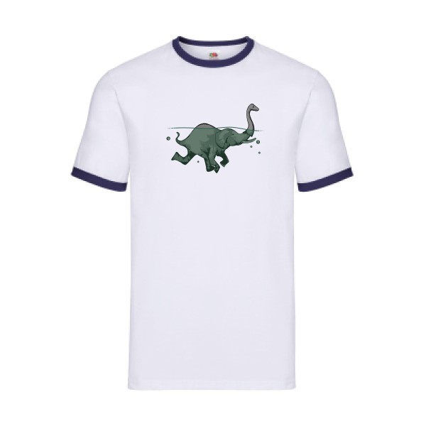 Loch Ness Attraction -T-shirt ringer geek original Homme  -Fruit of the loom - Ringer Tee -Thème geek original -