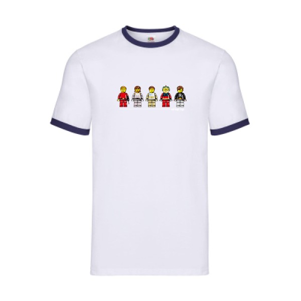 Old Boys Toys - T-shirt ringer original pour Homme -modèle Fruit of the loom - Ringer Tee - thème personnages animés -
