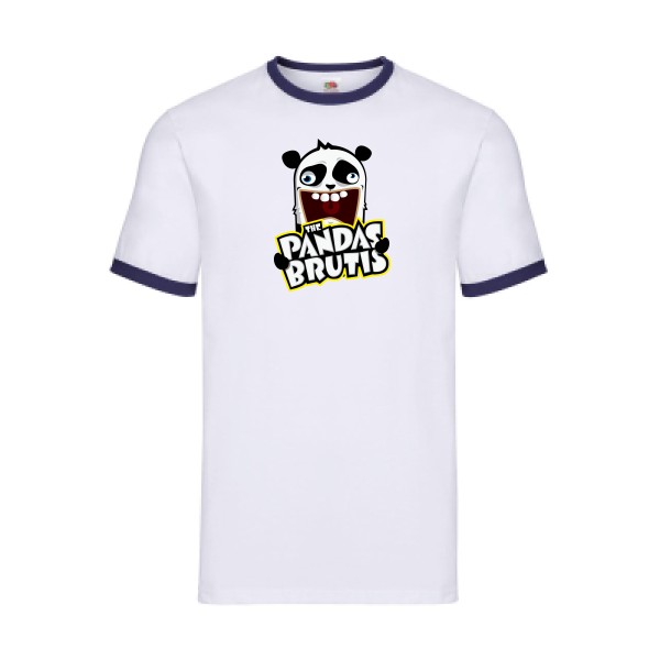 The Magical Mystery Pandas Brutis - t shirt idiot -Fruit of the loom - Ringer Tee