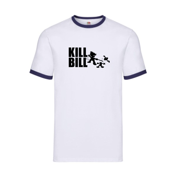 kill bill - T-shirt ringer kill bill Homme - modèle Fruit of the loom - Ringer Tee -thème cinema -