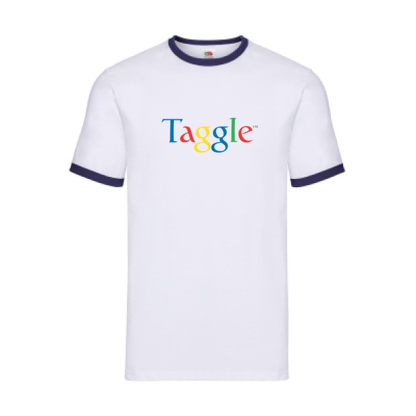Taggle - T-shirt ringer parodie - Thème t shirt humoristique- Fruit of the loom - Ringer Tee -