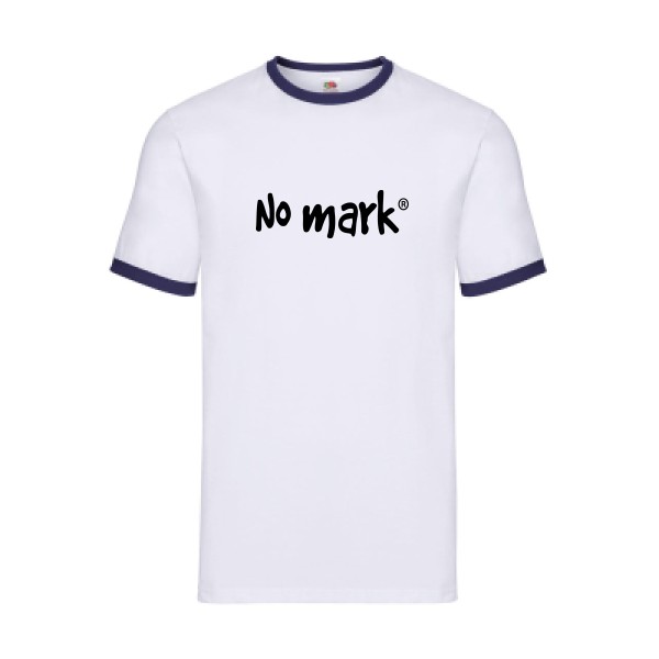 No mark® - T-shirt ringer humoristique -Homme -Fruit of the loom - Ringer Tee -