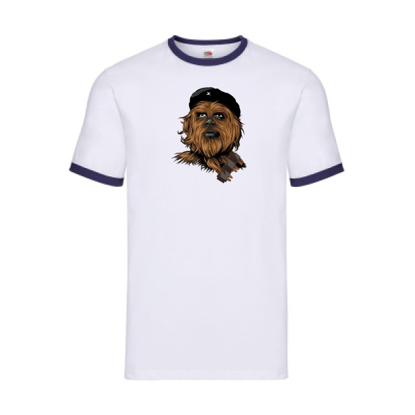 Chewie guevara -T-shirt ringer  parodie Homme  -Fruit of the loom - Ringer Tee -thème  cinema - 