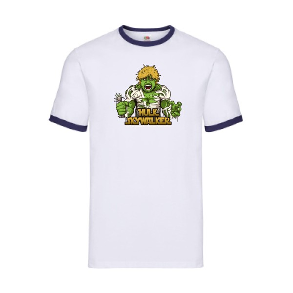 T shirt fun - Hulk Sky Walker -T-shirt ringer - modèle Fruit of the loom - Ringer Tee-thème bande dessinée -