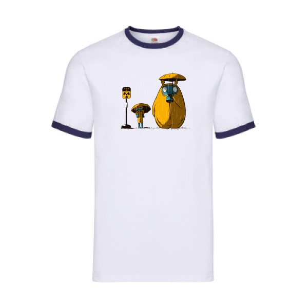 Fukushima -T-shirt ringer original Homme  -Fruit of the loom - Ringer Tee -thème  dérision et humour noir- 