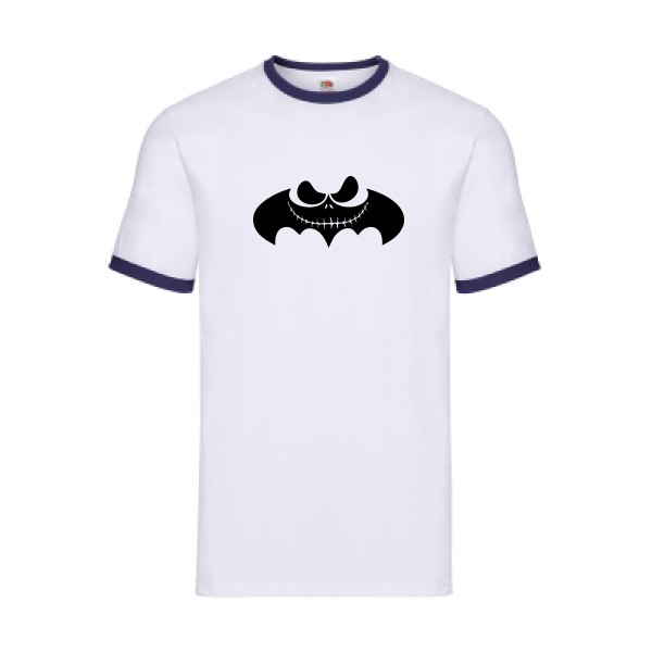 BATJACK - T-shirt ringer drole pour Homme -modèle Fruit of the loom - Ringer Tee - thème parodie et cinéma -