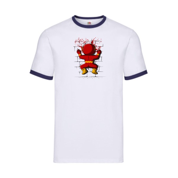 Splach! - T-shirt ringer parodie Homme - modèle Fruit of the loom - Ringer Tee -thème musique et parodie -