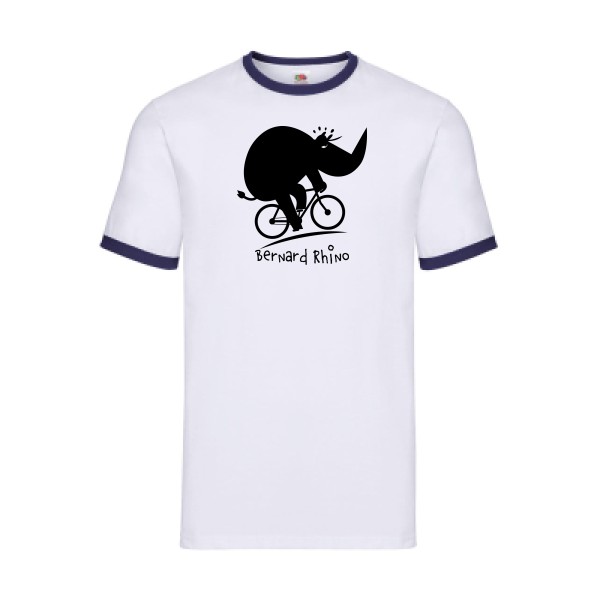 Bernard Rhino-T-shirt ringer humour velo - Fruit of the loom - Ringer Tee- Thème humoristique  -