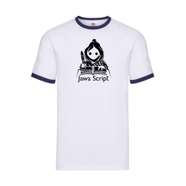 Jawa script-T-shirt ringer Geek - Fruit of the loom - Ringer Tee- Thème humour Geek - 