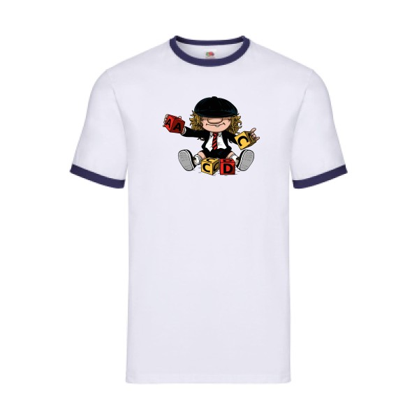 ACDC - T-shirt ringer -Le tee-shirt rock original -Rueduteeshirt.com