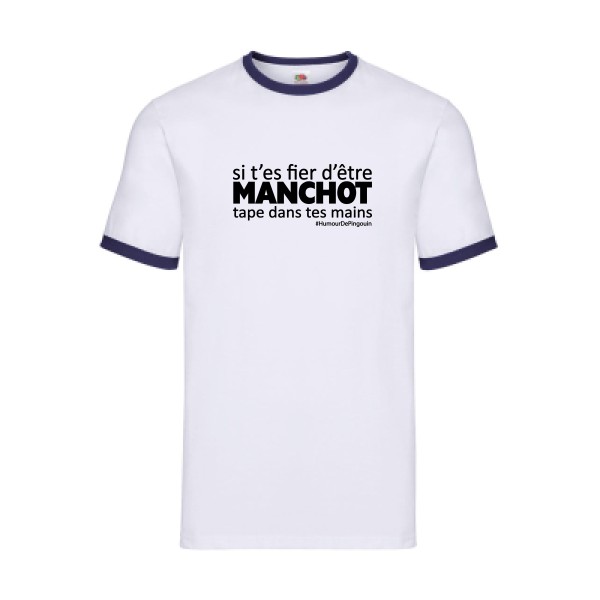 Manchot-T-shirt ringer drôle - Fruit of the loom - Ringer Tee- Thème humour - 